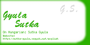 gyula sutka business card